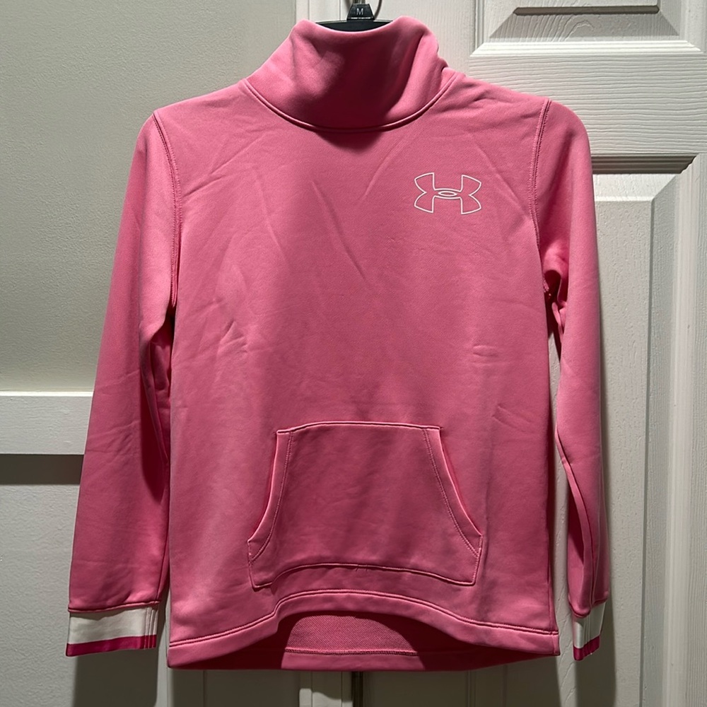 NWT Under Armour Girl’s Pink Hoodie Sweatshirt Size YMD